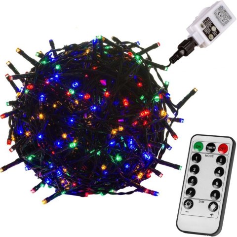 VOLTRONIC Świąteczny łańcuch 60 m, 600 LED, kolorowy, pilot