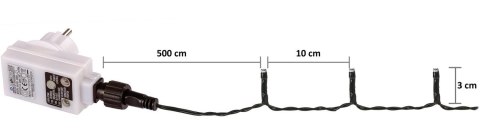 VOLTRONIC Świąteczny łańcuch 60 m, 600 LED, kolorowy, pilot