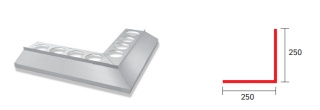 Nz90°MAXI narożnik zewnętrzny do profila MAXI aluminium