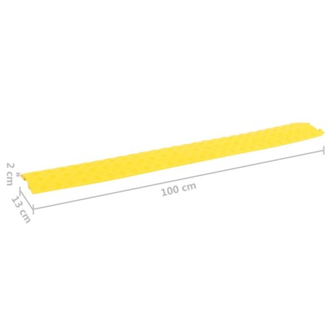 Najazdy kablowe, 4 szt., 100 cm, żółte