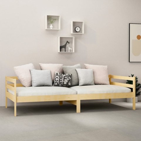 Łóżko dzienne z materacem, 90x200 cm, lite drewno sosnowe