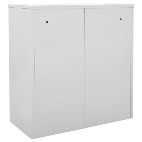 Szafki zamykane, 5 szt., jasnoszaro-czerwone, 90x45x92,5 cm