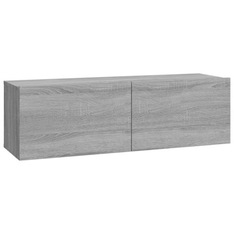 Szafki ścienne pod TV, 4 szt., dąb sonoma, 100x30x30 cm