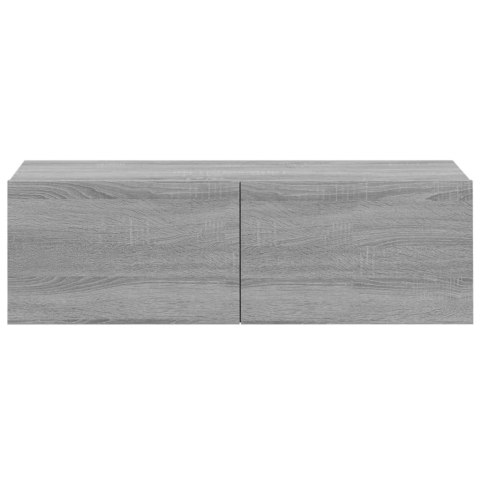 Szafki ścienne pod TV, 4 szt., dąb sonoma, 100x30x30 cm