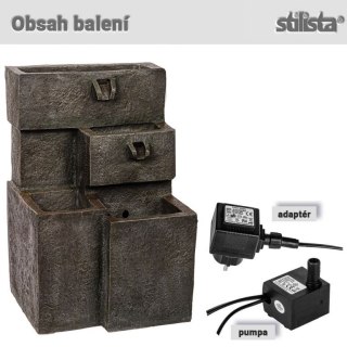 STILISTA Fontanna ogrodowa, 48 x 42 x 76 cm, schody wodne
