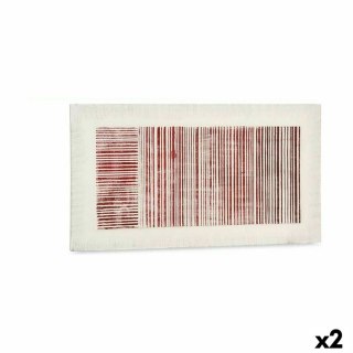 Płótno Gift Decor Biały Różowy Paski Z reliefem 110 x 60 x 2,5 cm (2 Sztuk)