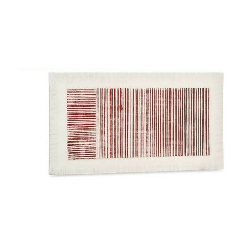 Płótno Gift Decor Biały Różowy Paski Z reliefem 110 x 60 x 2,5 cm (2 Sztuk)