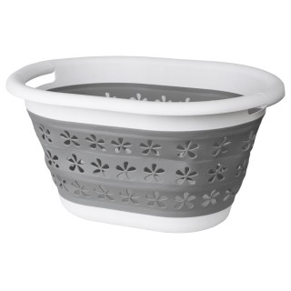 Miska składana owalna 50 x 37 cm biało-szara 25L COMPACT