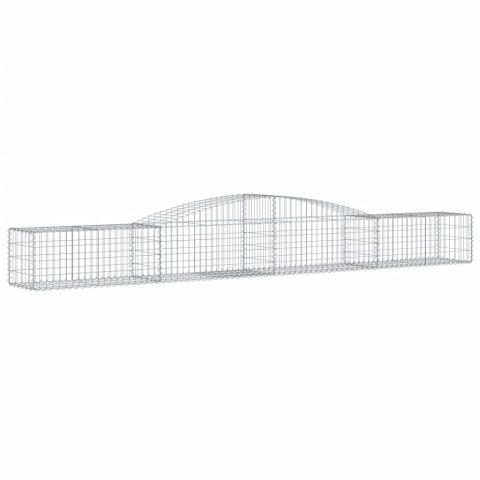Kosze gabionowe, 9 szt, 400x50x40/60 cm, galwanizowane żelazo