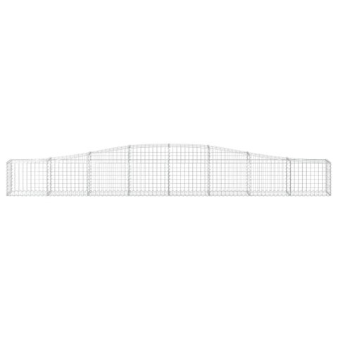 Kosze gabionowe, 7 szt, 400x30x40/60 cm, galwanizowane żelazo