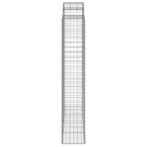 Kosze gabionowe, 4 szt, 200x50x220/240 cm, galwanizowane żelazo