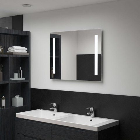 Ścienne lustro łazienkowe z LED, 80 x 60 cm
