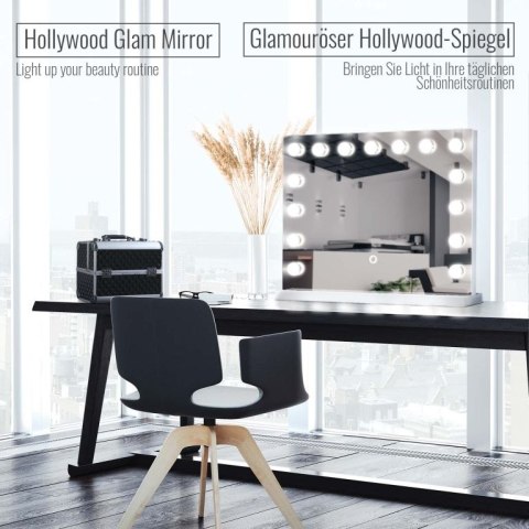 Aquamarin Lustro łazienkowe LED Hollywood 58 x 43 cm