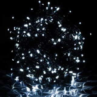 Świąteczne oświetlenie 10m ,100 LED, zimne białe, kabel ziel