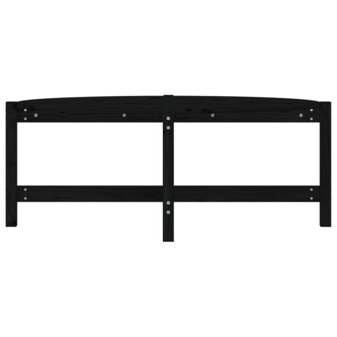 Stolik kawowy, czarny, 118x63x45 cm, lite drewno sosnowe