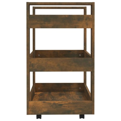 Wózek kuchenny, brązowy dąb 60x45x80 cm materiał drewnopochodny