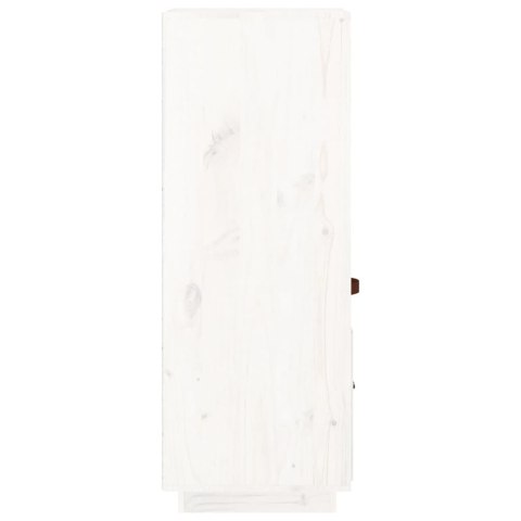 Szafka, biała, 34x40x108,5 cm, lite drewno sosnowe