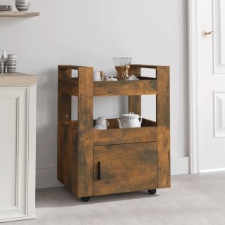 Wózek kuchenny, brązowy dąb 60x45x80 cm materiał drewnopochodny