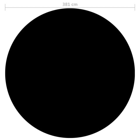 Pokrywa na basen, czarna, 381 cm, PE