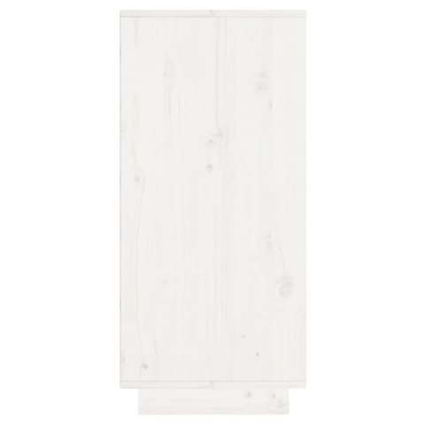 Szafka, biała, 60 x 34 x 75 cm, lite drewno sosnowe