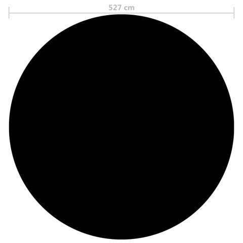 Pokrywa na basen, czarna, 527 cm, PE