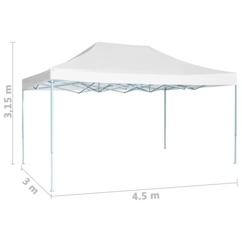 Rozkładany namiot imprezowy, 3 x 4,5 m, biały