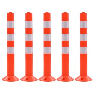Słupki drogowe z plastiku, 5 szt., 75 cm