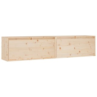 Szafki ścienne, 2 szt., 80x30x35 cm, lite drewno sosnowe