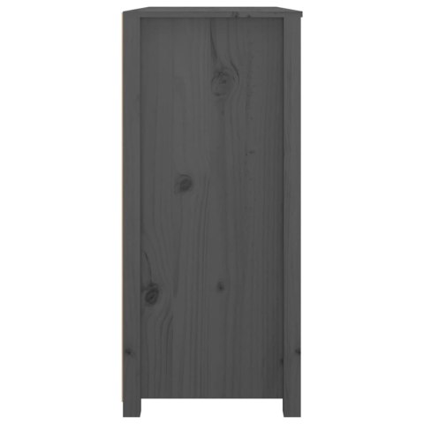 Komoda, szary, 100x40x90 cm, lite drewno sosnowe