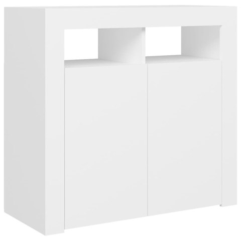 Szafka z oświetleniem LED, biała, 80 x 35 x 75 cm
