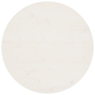 Blat stołu, biały, Ø80x2,5 cm, lite drewno sosnowe