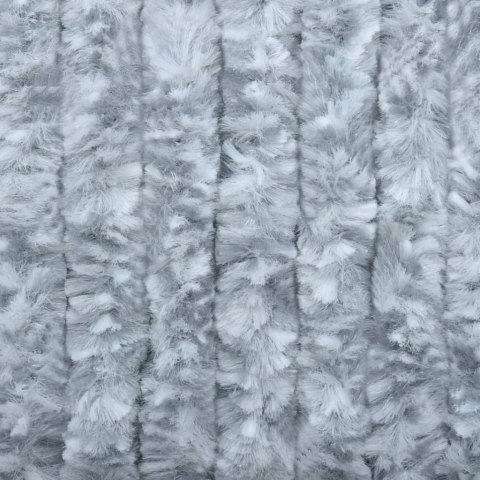 Zasłona na owady, szarość i biel, 100x220 cm, szenil