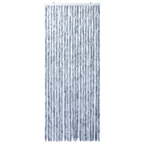 Zasłona przeciwko owadom, srebrna, 90x220 cm, szenil