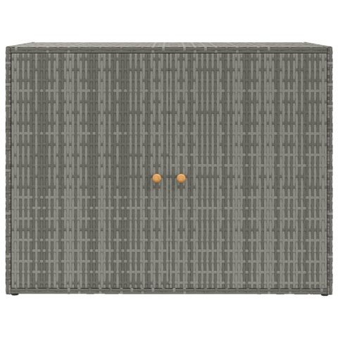 Szafka ogrodowa, szara, 100x55,5x80 cm, rattan PE
