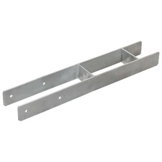 Kotwy do słupków, 6 szt., srebrne, 9x6x60 cm, stal