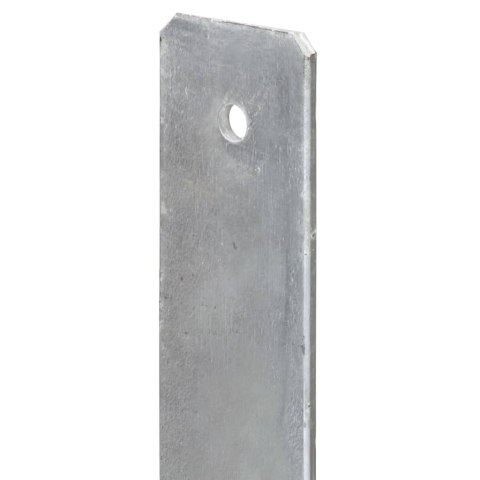 Kotwy do słupków, 6 szt., srebrne, 9x6x60 cm, stal