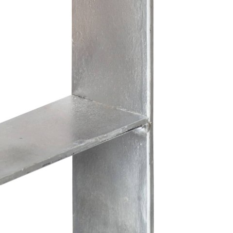 Kotwy do słupków, 6 szt., srebrne, 9x6x60 cm, stal