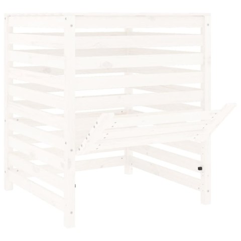 Kompostownik, biały, 82,5x82,5x99,5 cm, lite drewno sosnowe