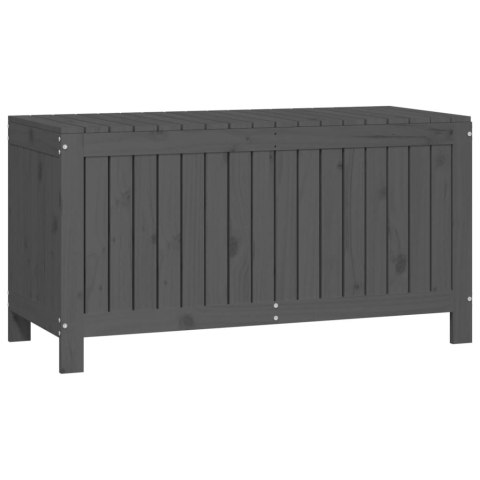 Skrzynia ogrodowa, szara, 115x49x60 cm, lite drewno sosnowe