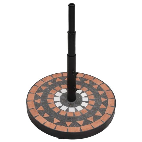 Okrągła podstawa pod parasol, terakotowo-biała, 12 kg