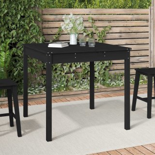 Stolik ogrodowy, czarny, 82,5x82,5x76 cm, lite drewno sosnowe