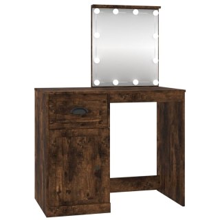 Toaletka z LED, przydymiony dąb, 90x50x132,5 cm