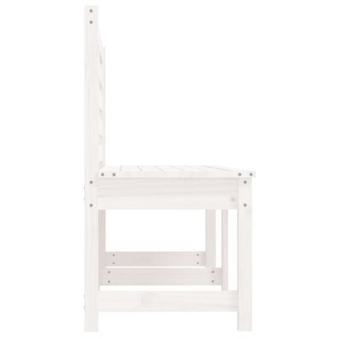 Ławka ogrodowa, biała, 157,5 cm, lite drewno sosnowe