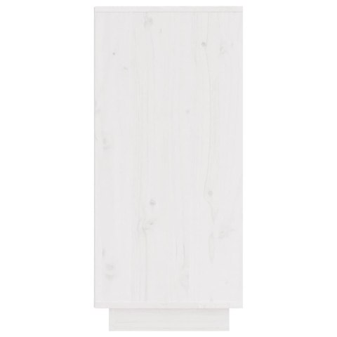 Szafki, 2 szt., białe, 31,5 x 34 x 75 cm, lite drewno sosnowe