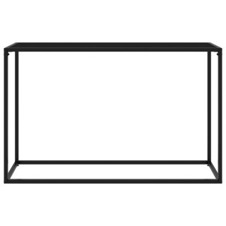 Stolik konsolowy, czarny, 120x35x75 cm, szkło hartowane