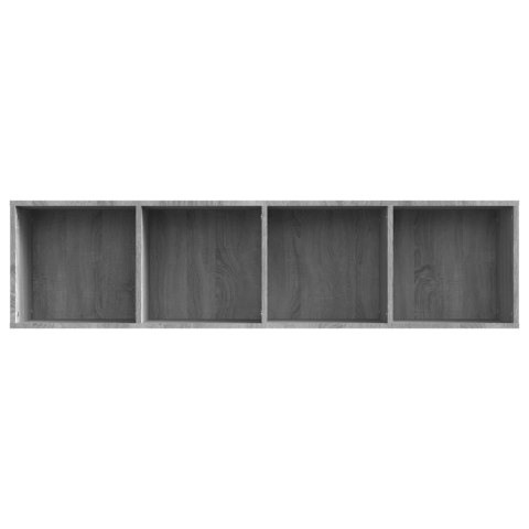 Regał na książki pod TV, szary dąb sonoma, 143x30x36 cm