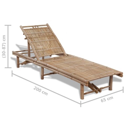 Leżak plażowy, bambusowy