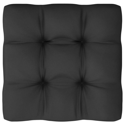 2-osobowa sofa ogrodowa z poduszkami, czarna, drewno sosnowe