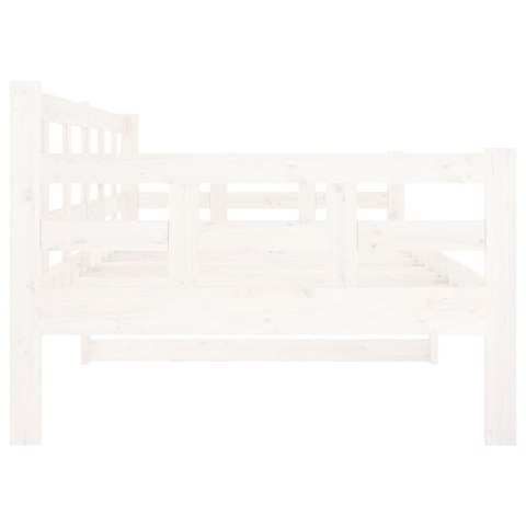 Łóżko dzienne, białe, lite drewno sosnowe, 90x200 cm