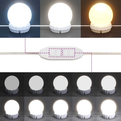 Toaletka z LED, przydymiony dąb, 74,5x40x141 cm